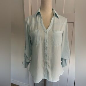 Express Women's Soft Blue Portofino Shirt